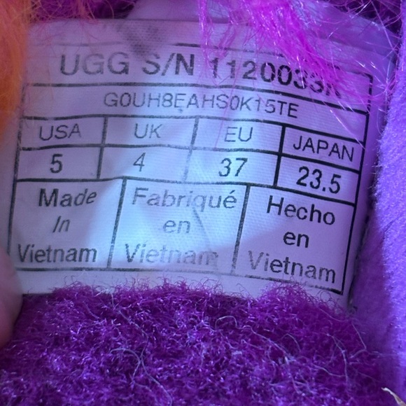 UGG Fluff Yeah Electric Tye Dye Slipper Size 5 - Picture 7 of 8